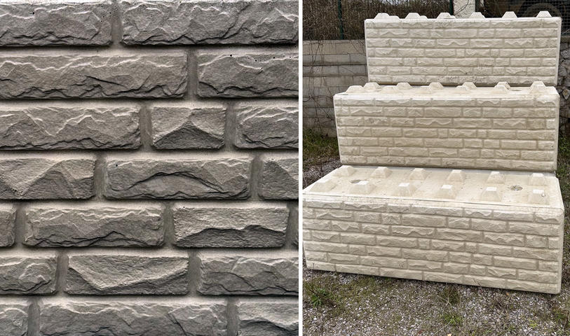 Aspect des blocs après séchage