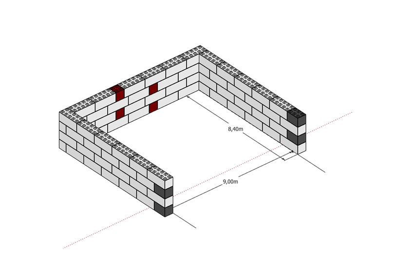 Exemple schématique d'un box de stockage (S60 en Rouge)